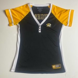 Colosseum Mizzou Tigers Womens Athletic Shirt/Jersey Black/Gold